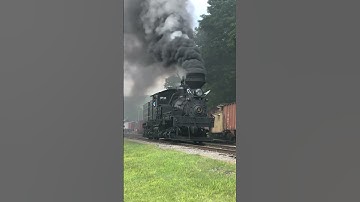 Town Full Of Smoke!  You Want Smoke?  You Got It!  Steam Locomotive Burning Coal, Parade Of Steam 23