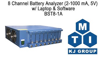 8 Channel Battery Analyzer (2-1000 mA, 5V) w/ Laptop & Software - BST8-1A
