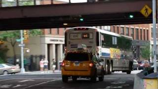 MTA Bus : MCI D4500CT 2235 & 2242 & MCI D4500CL 3230 On The BM3, BM4 & BM1 @ Pearl Street