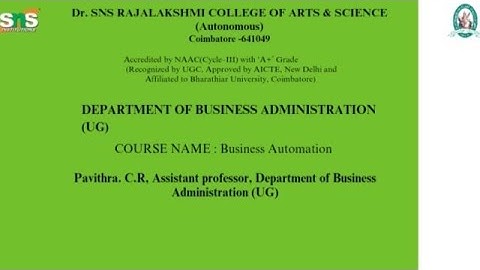 Ms. Pavithra. C.R, Assistant Professor|BBA| Case Study| SNS INSTITUTIONS