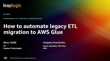 AWS re:Invent 2022 - How to automate legacy ETL migration to AWS Glue (PRT093)