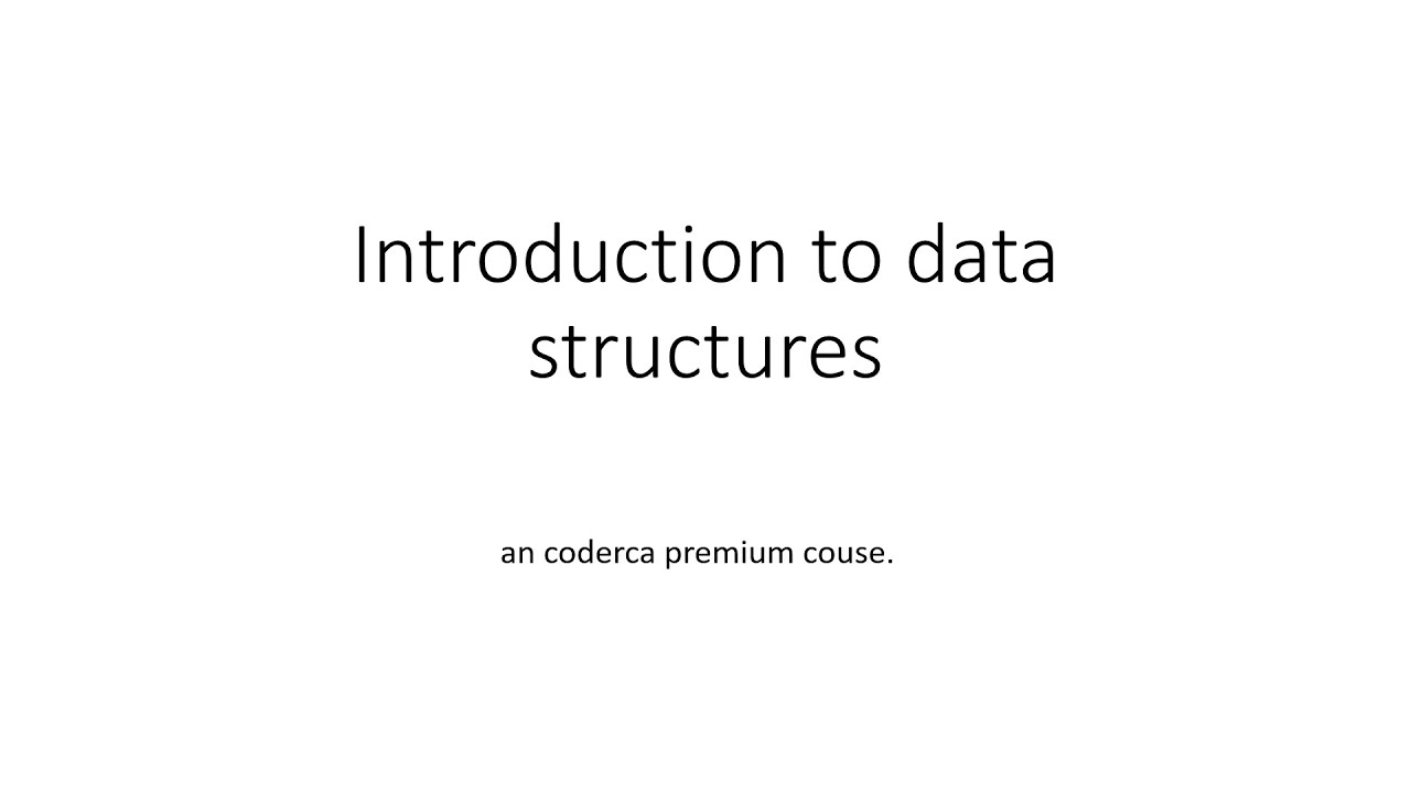 Introduction to data structures | Basic data structures - YouTube
