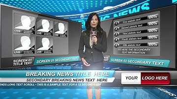 Modern Virtual News Studio After Effects Template