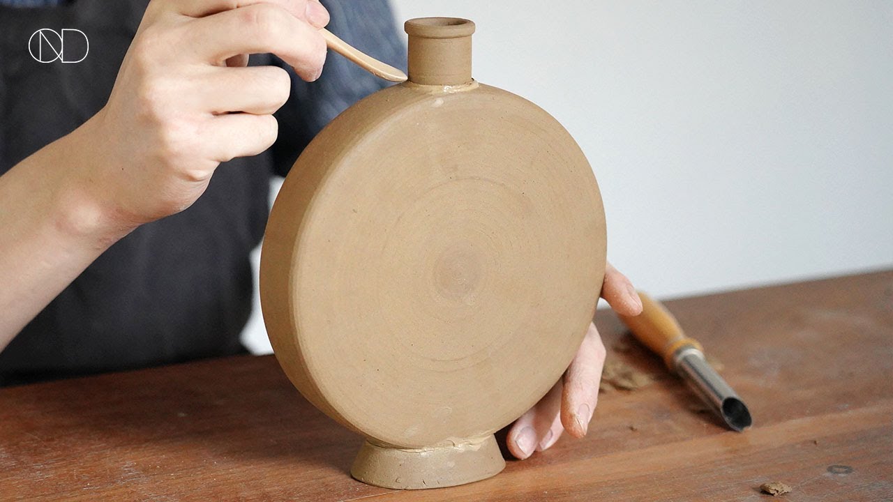 도자기 '편병' 만들기 : How make a ceramic Flat Bottle  [ONDO STUDIO]