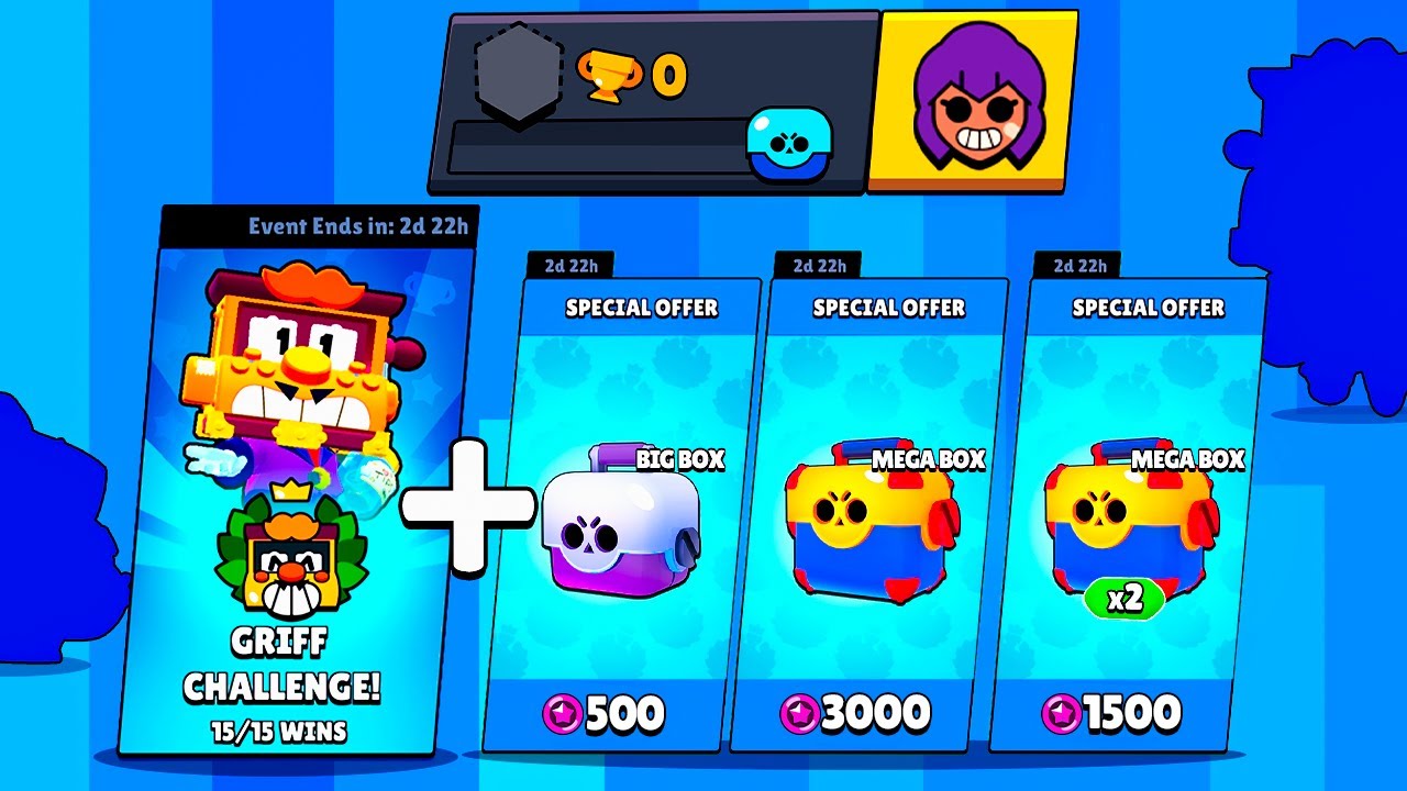 0 ТРОФЕЙ в БЕСПЛАТНОМ ИСПЫТАНИИ ГРИФФА + Открытие коробки - Brawl Stars