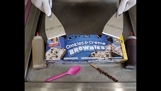 Little Debbies "Cookies N Cream" Brownie Rolled Ice Cream, Ice cream rolls!