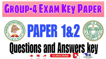 Group-4 Question and Answers Key Paper||Paper Paper-1 and paper-2 #tspsc#key#answers#questions#exam