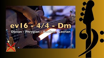 World Fusion Groove in D minor | Playing with Modes - Aeolian, Locrian, Dorian & Phrygian - No Bass