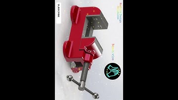 Bench Vise simulation #automation #machine #simulations #machineshop #machinetools#viralvideo