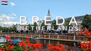 Breda city walking tour. Netherland North Brabant. 4K Ultra HD