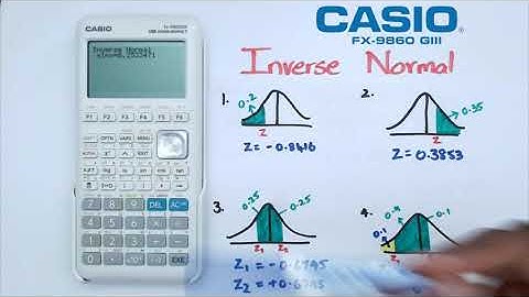 How to do Inverse Normal on the Casio FX-9860 GIII Graphics Calculator