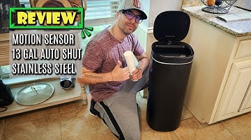 Motion Activated - SONGMICS Stainless Steel Motion Sensor Trash Can