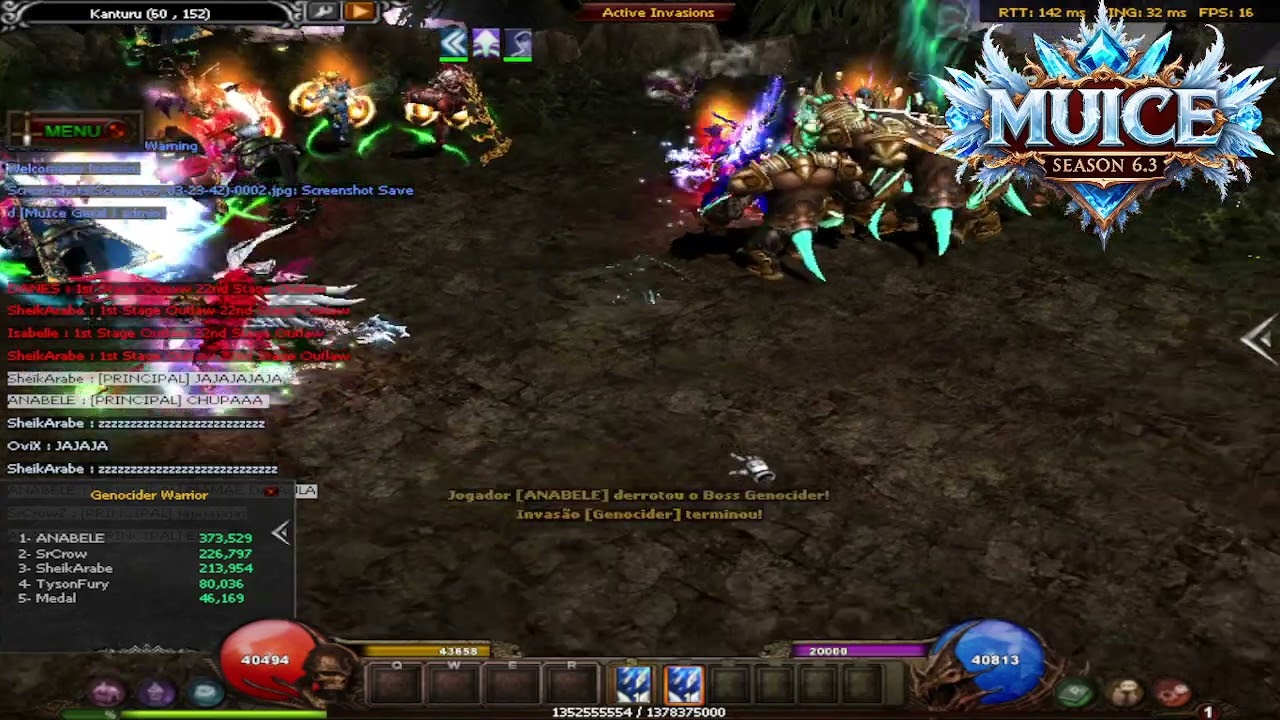 ⚔️ EVENTO GENOCIDER⚔️ MU ONLINE SEASON6 ⚔️ MU ICE⚔️ 04/06 ⚔️