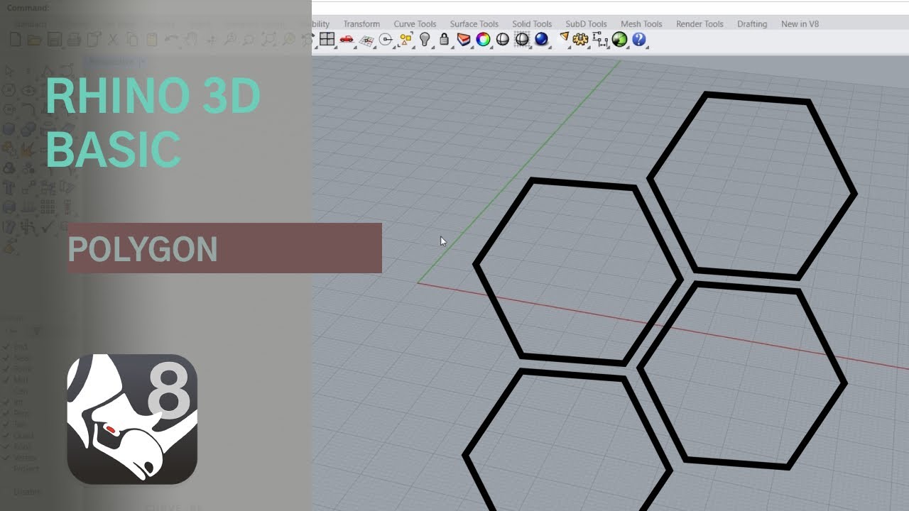 Rhino 3d Basic command Curve - polygon & star