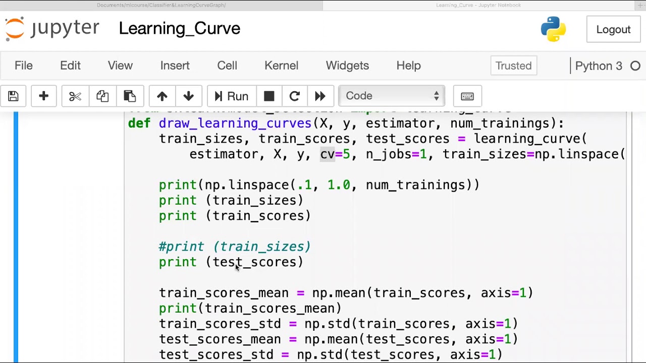 Machine Learning Session 17 ( Graph Plotting of Learning Curve ) - YouTube