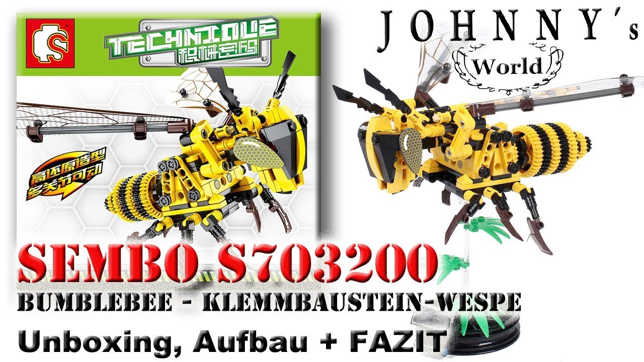 Sembo 703200 Mechanische Honigbiene Klemmbausteine Biene Wespe Technik NEU