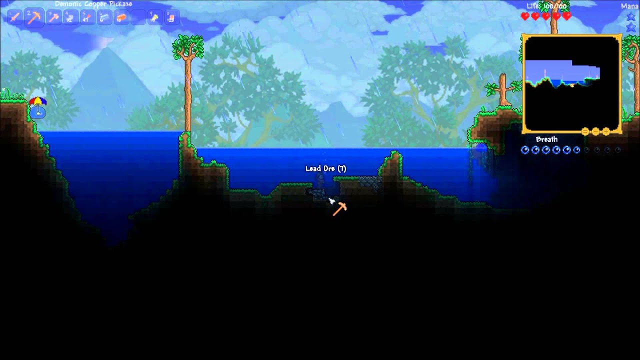 DillGrice plays Terraria 1.2 Episode 25 "Umbrella Hat" YouTube