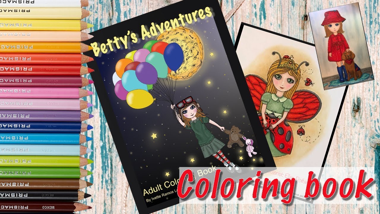 Adult Coloring Book. Betty’s Adventure