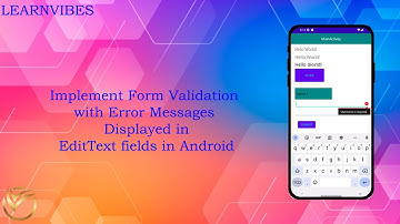 Android Studio Tutorial: Validate Edit Text Android Studio | #learnvibes #androiddevelopment