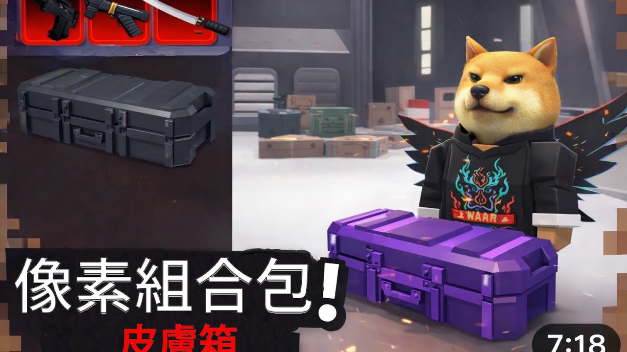 購買像素組合包和皮膚箱1跟3