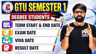 GTU DEGREE SEM 1 STUDENTS ✅ EXAM/VIVA/TERM START & END DATE 😱 GTU 🔥 screenshot 1