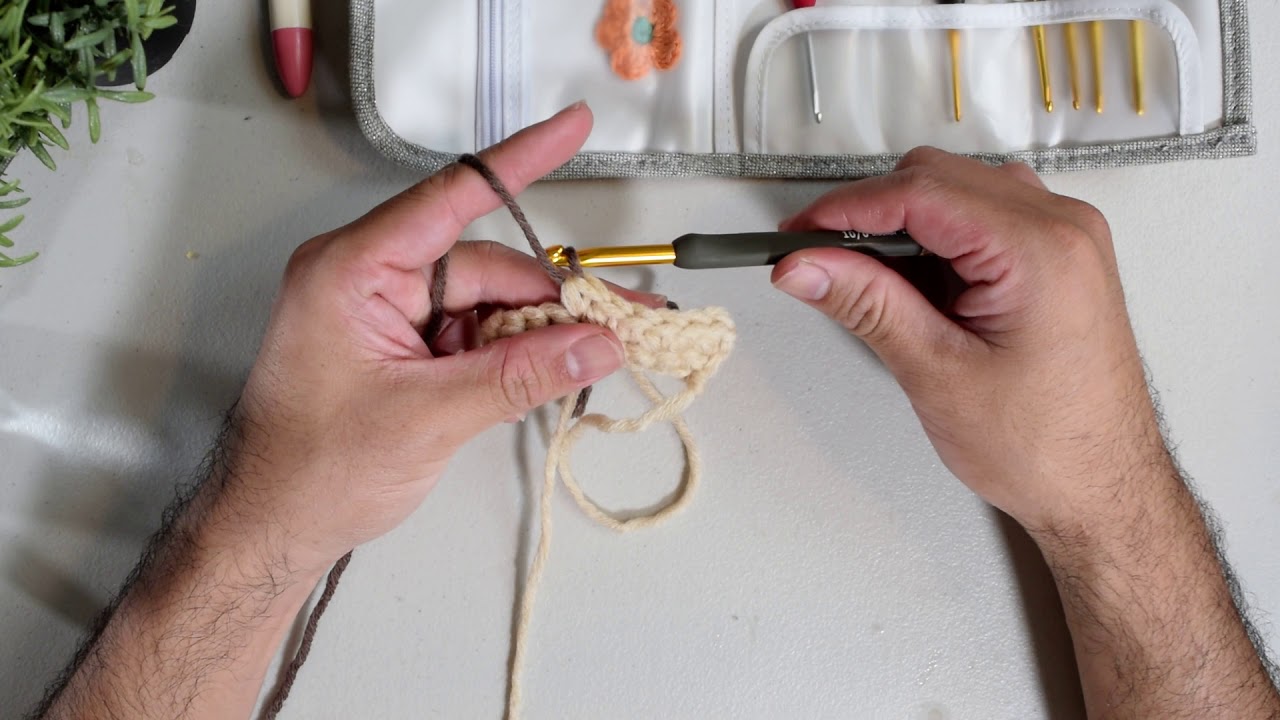 毛線森林 - 鉤針短針的基本換色or換線法