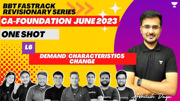 Demand | Characteristics | Change | Lec 6 | BBT FASTTRACK | CA Foundation June 2023 | Akhilesh Daga