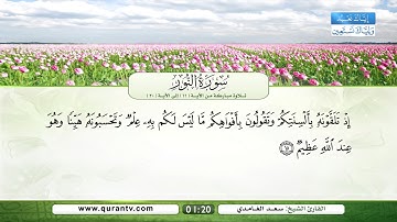سورة النور | تلاوة مباركة من الآية 11 إلى الآية 20 | بصوت القارئ الشيخ سعد الغامدي