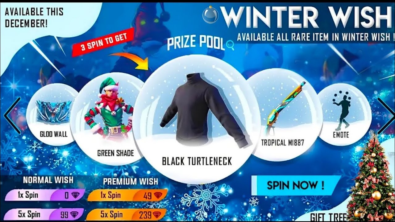 🔥Winter wish Event Freefire🤯 ||Free Fire New Event I Ff New Event|upcoming events freefire in Telugu