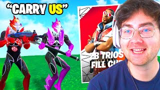 I Carried RANDOMS to WIN in the TRIO FILL CUP! (FULL Tournament Fortnite Competitive)