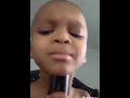 Kid uses grandmas voice box for auto tune       