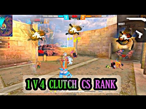 1V4 CLUTCH IN CS RANK || FREEFIRE #FF Vedios #freefireshorts - YouTube