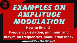 Examples on Frequency modulation | How to solve examples on frequency modulation.