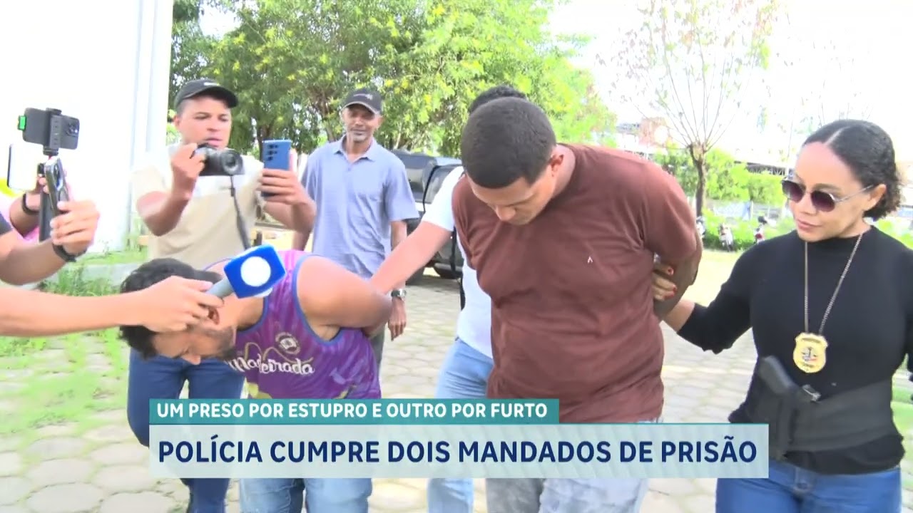 POLÍCIA CUMPRE DOIS MANDADOS DE PRISÃO