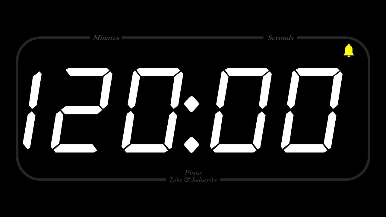 120 Minute - Timer \U0026 Alarm - 1080P - Countdown