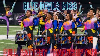 Blue Devils 2023 - The Cut Outs -  Full Battery Transcription