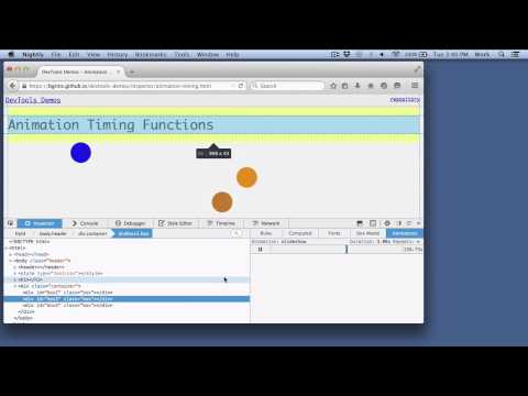 Firefox Developer Tools: animation pane