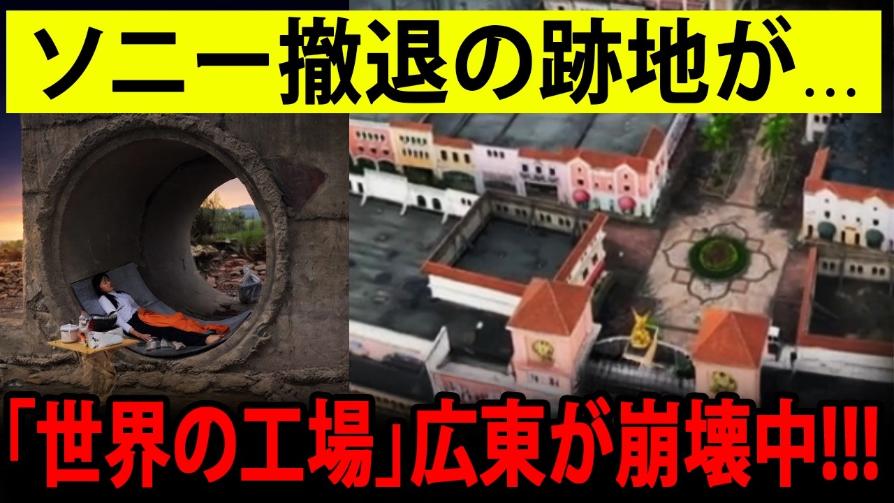 【現場映像】ソニーとキヤノン撤退後の広東省が崩れた瞬間｜3万人失業と“30分クラスター”消滅、中国経済の裏側と世界連鎖崩壊!