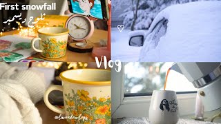 December vlog☃️first snowfall?️°simple winter decor°drawing?chicken pie|silent Vlog❄️winter bliss