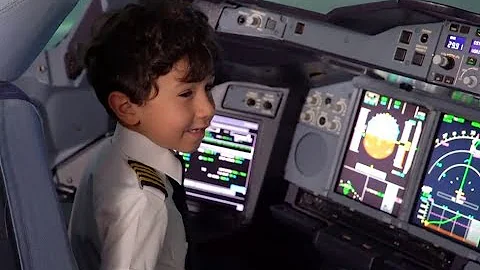 6-Year-Old Genius Kid Becomes Etihad Airways Pilot for a Day