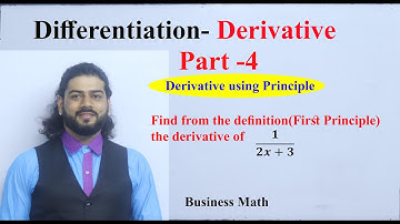 Derivative by First Principle Part 4 || Differentiation || NEB Business Math in Nepali