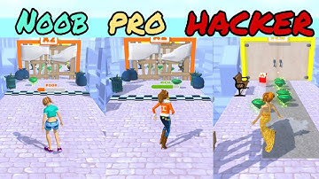 NOOB vs PRO vs HACKER in Run Rich 3D ❤️ All Levels Gameplay