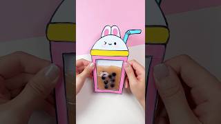 Homemade bubble milk tea🧋🫧squeeze music handmade DIY #diy #craft #chacha-DIY #Handmade #paperdiy