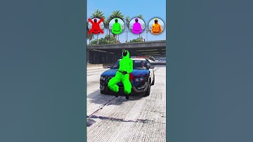 POLICE CAR CHALLENGE RAINBOW Doll Soldiers Squid Game in GTA 5 #gta5