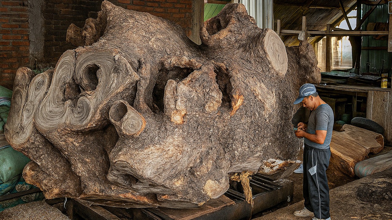 The Most Terrifying Sawmill Operation Yet ‼️ Rain Tree Full of “Eyes” Stuns Everyone!