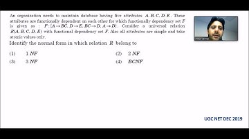 Database Management System (DBMS) | UGC NET CSE DEC 2019 | Unsolved