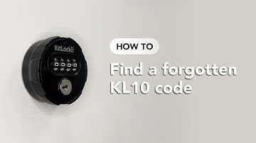 How To: Find a forgotten KL10 code