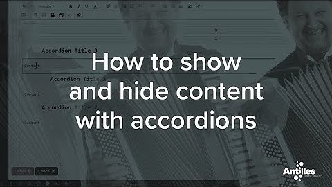 LRS Antilles CMS - How to show and hide content with accordions