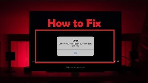 How to fix Netflix Error 30103 