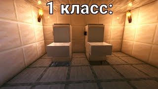 Как ходят в туалет разные классы в minecraft (пародия на @neconsole)